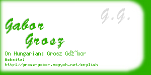 gabor grosz business card